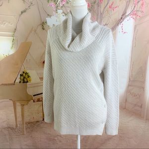 Lucky Brand Cowl Neck Side Button Sweater